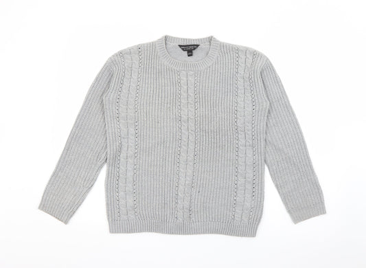Womens UK Size 8 Dorothy Perkins Grey Pullover Jumper