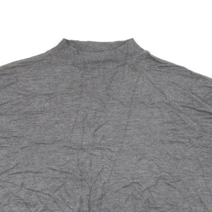 F&F Womens Grey High Neck  Viscose Pullover Jumper Size 14