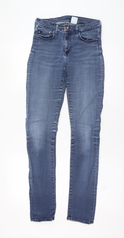 Womens UK Size 29 H&M Regular Fit Skinny Blue Jeans
