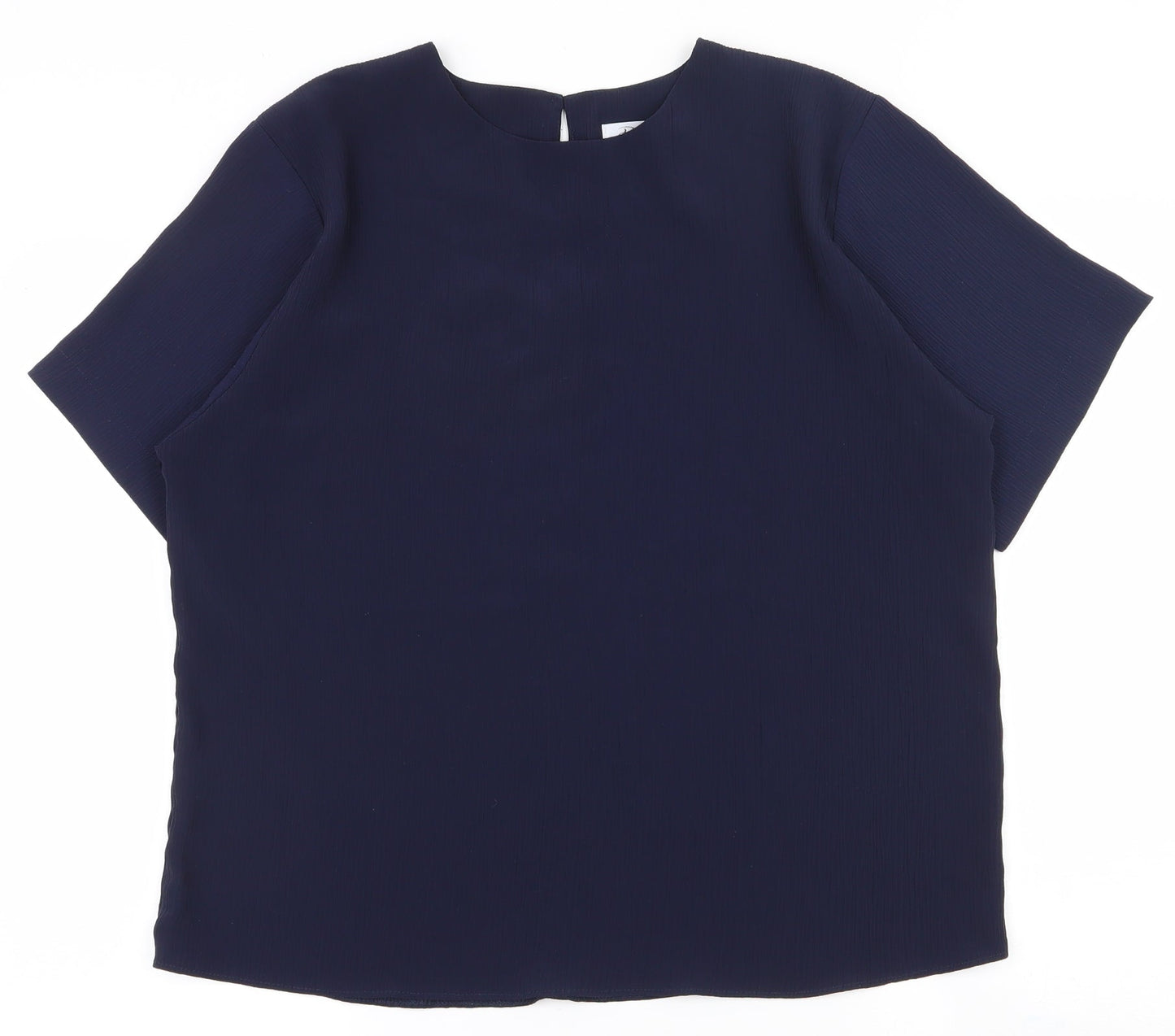 Berkertex Womens Blue  Polyester Basic T-Shirt Size 16 Round Neck