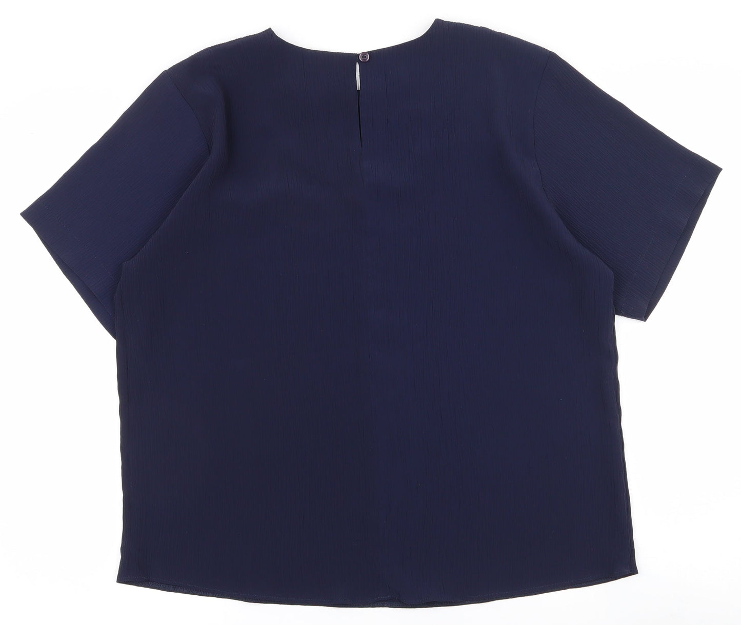 Berkertex Womens Blue  Polyester Basic T-Shirt Size 16 Round Neck