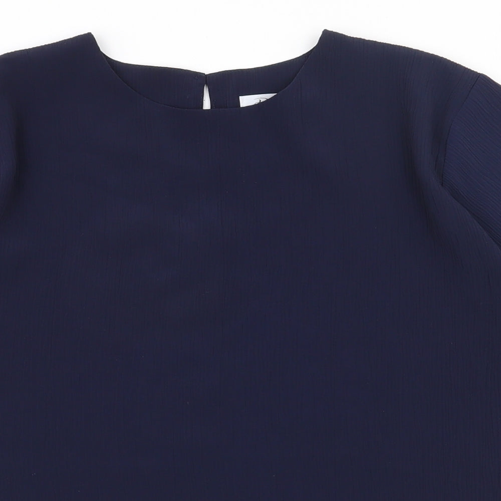 Berkertex Womens Blue  Polyester Basic T-Shirt Size 16 Round Neck