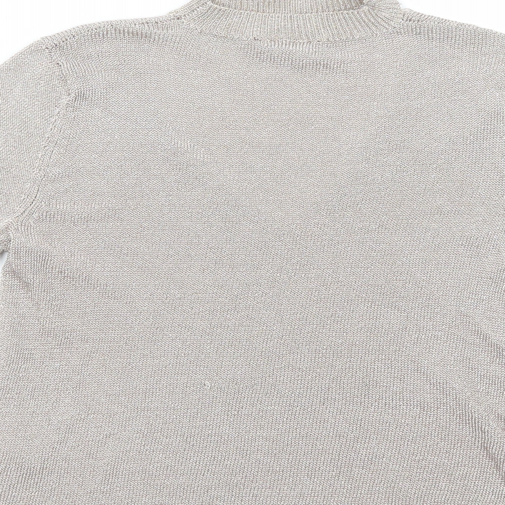 Womens UK Size 12 Topshop Gold Basic Blouse