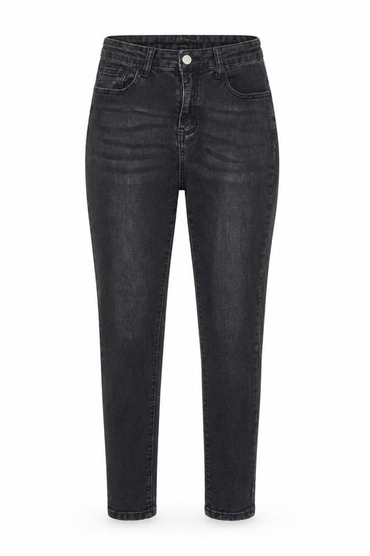 Front view of SHEIN women’s black cotton skinny jeans, size S, 28-inch leg regular button