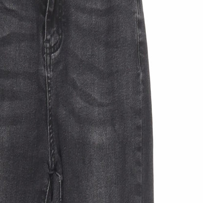 SheIn Womens Black  Cotton Skinny Jeans Size S L28 in Regular Button