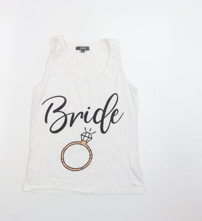 Womens UK Size 12 Studio White Basic Tank