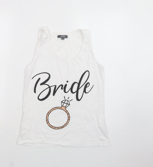 Womens UK Size 12 Studio White Basic Tank