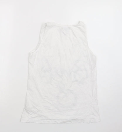 Womens UK Size 12 Studio White Basic Tank
