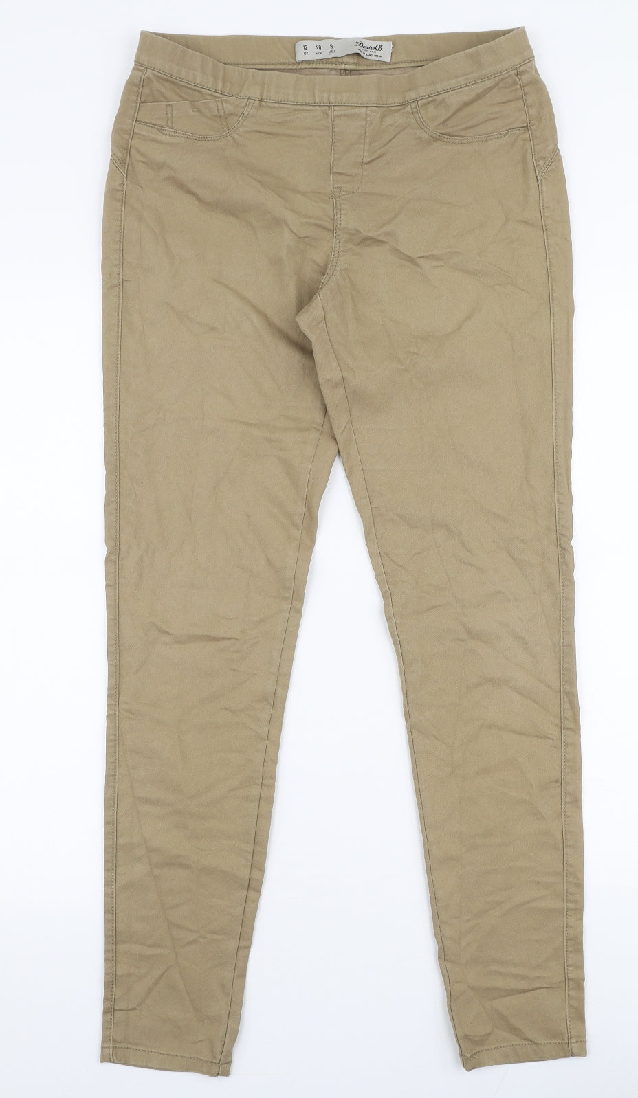 Womens UK Size 12 Denim Co Slim Fit Jegging Brown Jeans