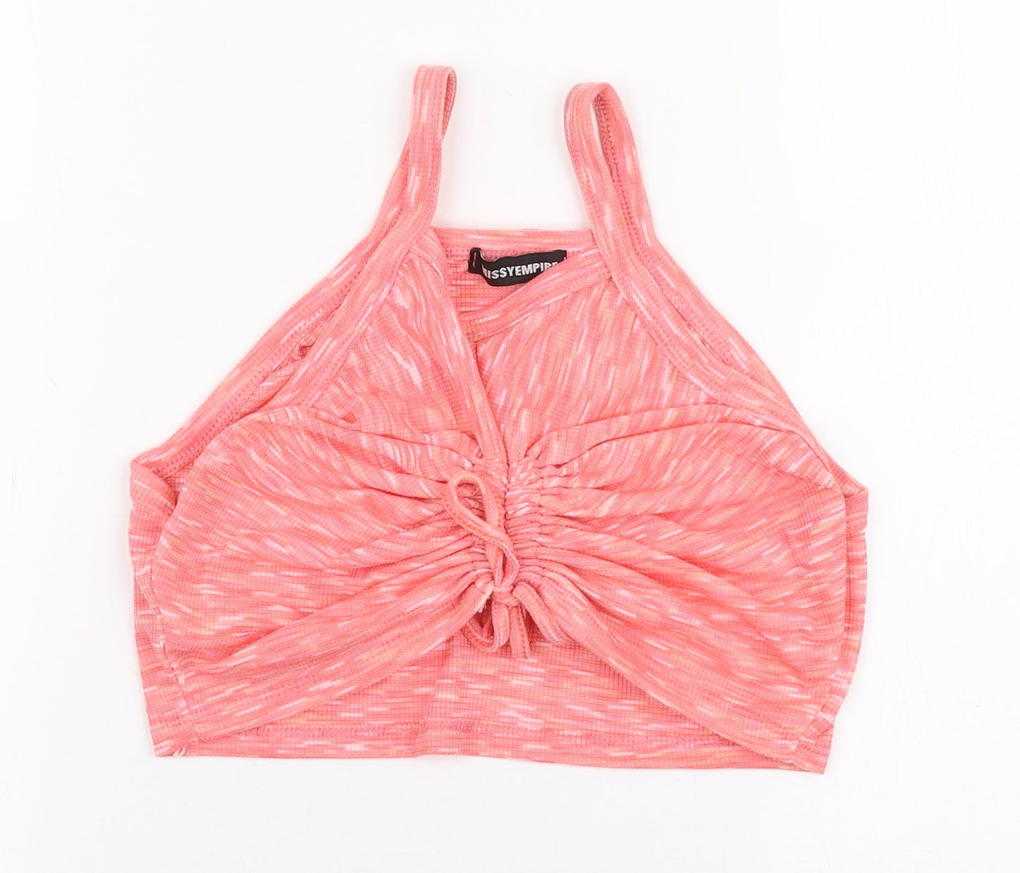 Womens UK Size 10 Missy Empire Pink Cropped Tank