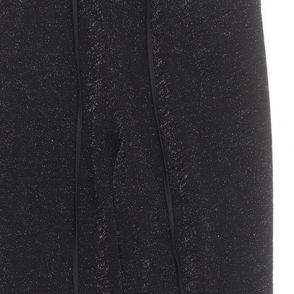 George Womens Black  Polyester Carrot Trousers Size 10 L25 in Regular Drawstring