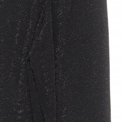George Womens Black  Polyester Carrot Trousers Size 10 L25 in Regular Drawstring