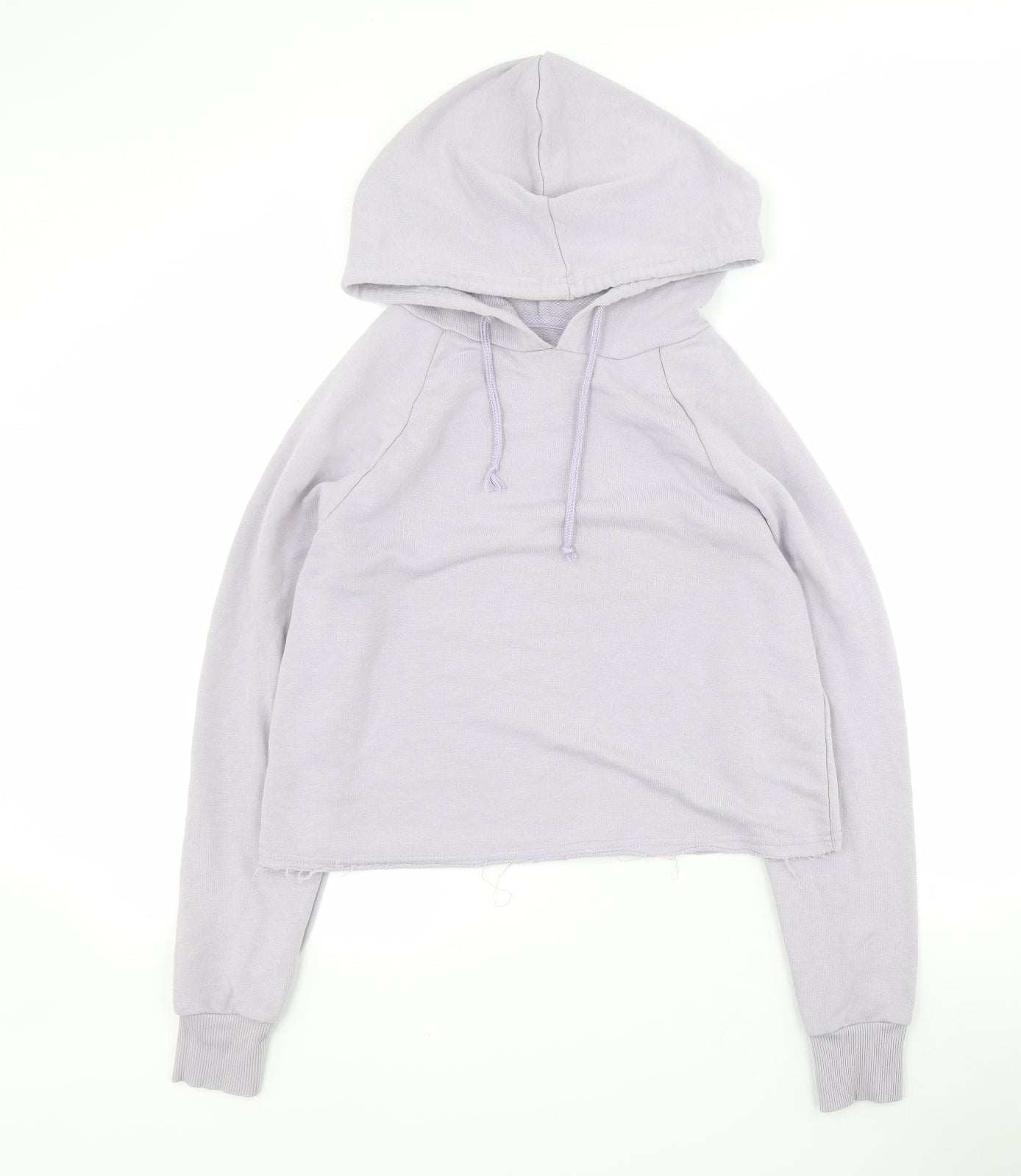 New Look Womens Purple  Cotton Pullover Hoodie Size 10  Pullover - Cropped
