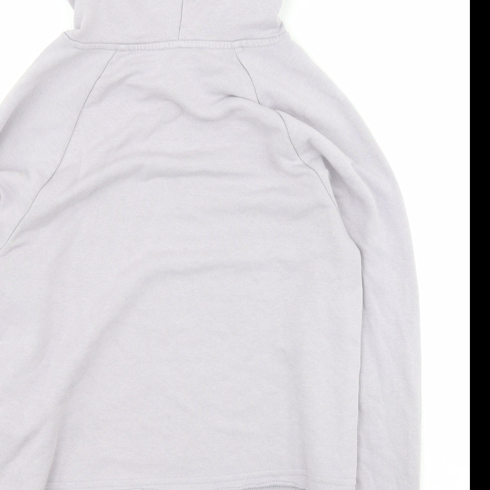 New Look Womens Purple  Cotton Pullover Hoodie Size 10  Pullover - Cropped