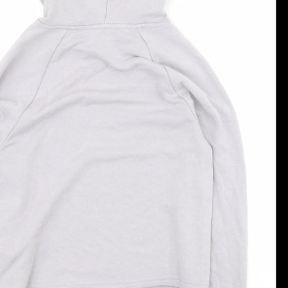 New Look Womens Purple  Cotton Pullover Hoodie Size 10  Pullover - Cropped