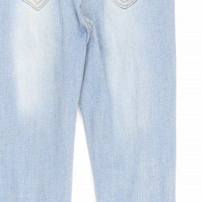 SheIn Womens Blue  Cotton Skinny Jeans Size S L26 in Regular Zip