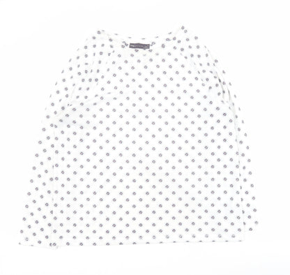 Womens UK Size 14 Marks and Spencer White Basic Polo