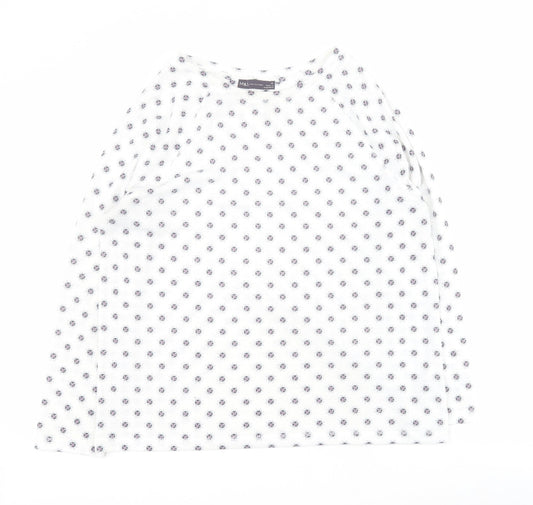 Womens UK Size 14 Marks and Spencer White Basic Polo