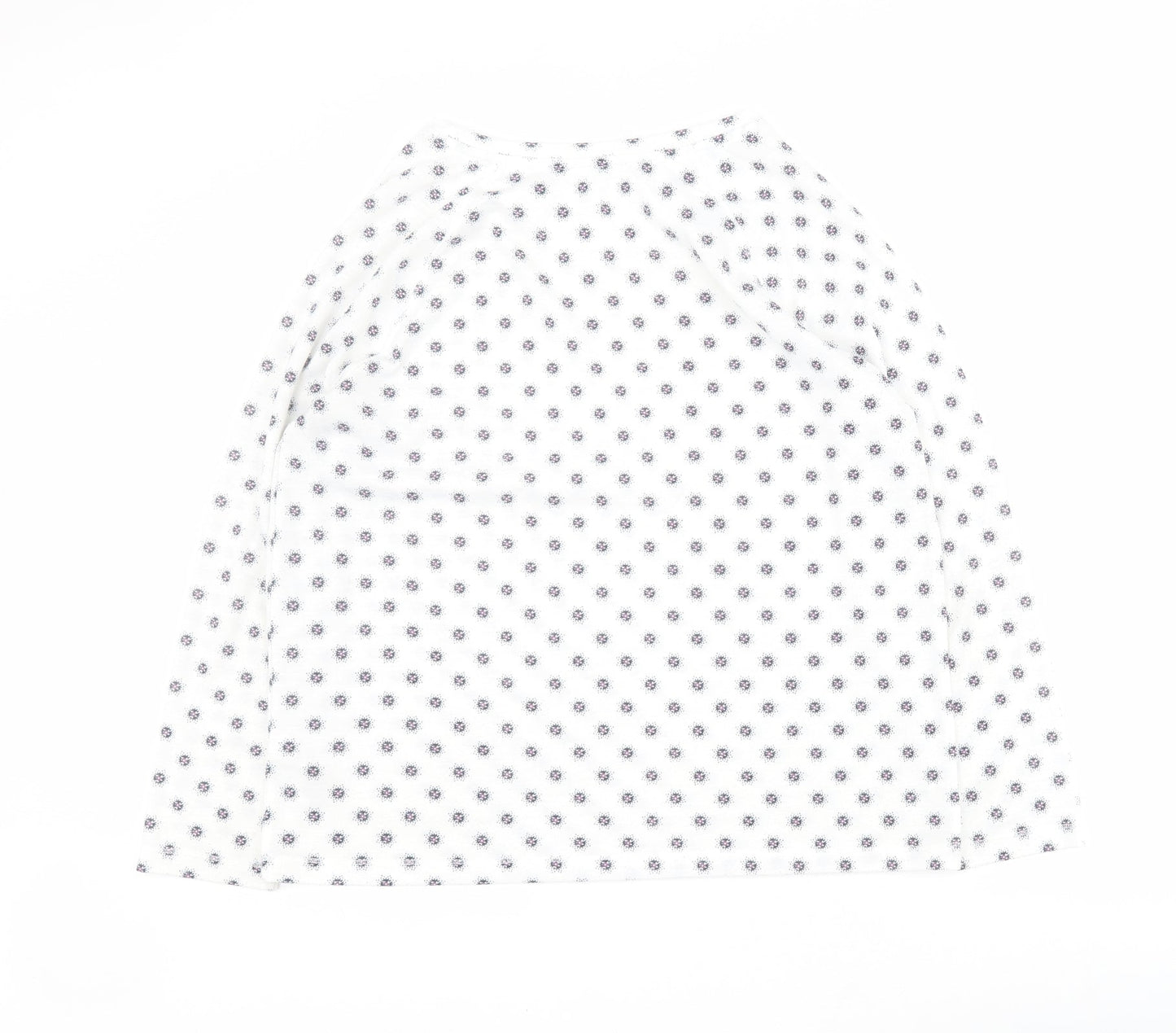 Womens UK Size 14 Marks and Spencer White Basic Polo