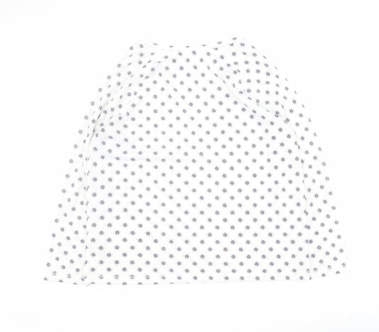 Womens UK Size 14 Marks and Spencer White Basic Polo
