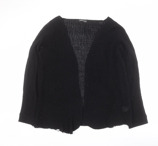 SheIn Womens Black V-Neck  Polyester Cardigan Jumper Size M