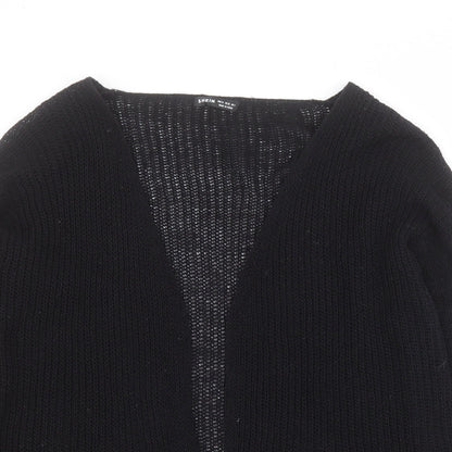 SheIn Womens Black V-Neck  Polyester Cardigan Jumper Size M