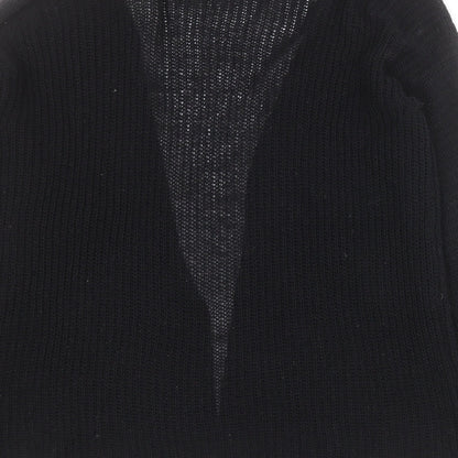SheIn Womens Black V-Neck  Polyester Cardigan Jumper Size M