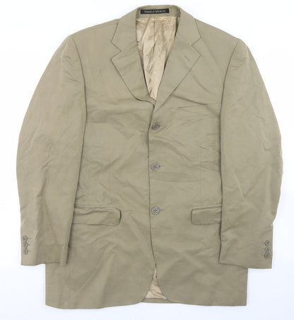 Mens UK Size 38 Marks and Spencer Regular Beige Suit Jacket