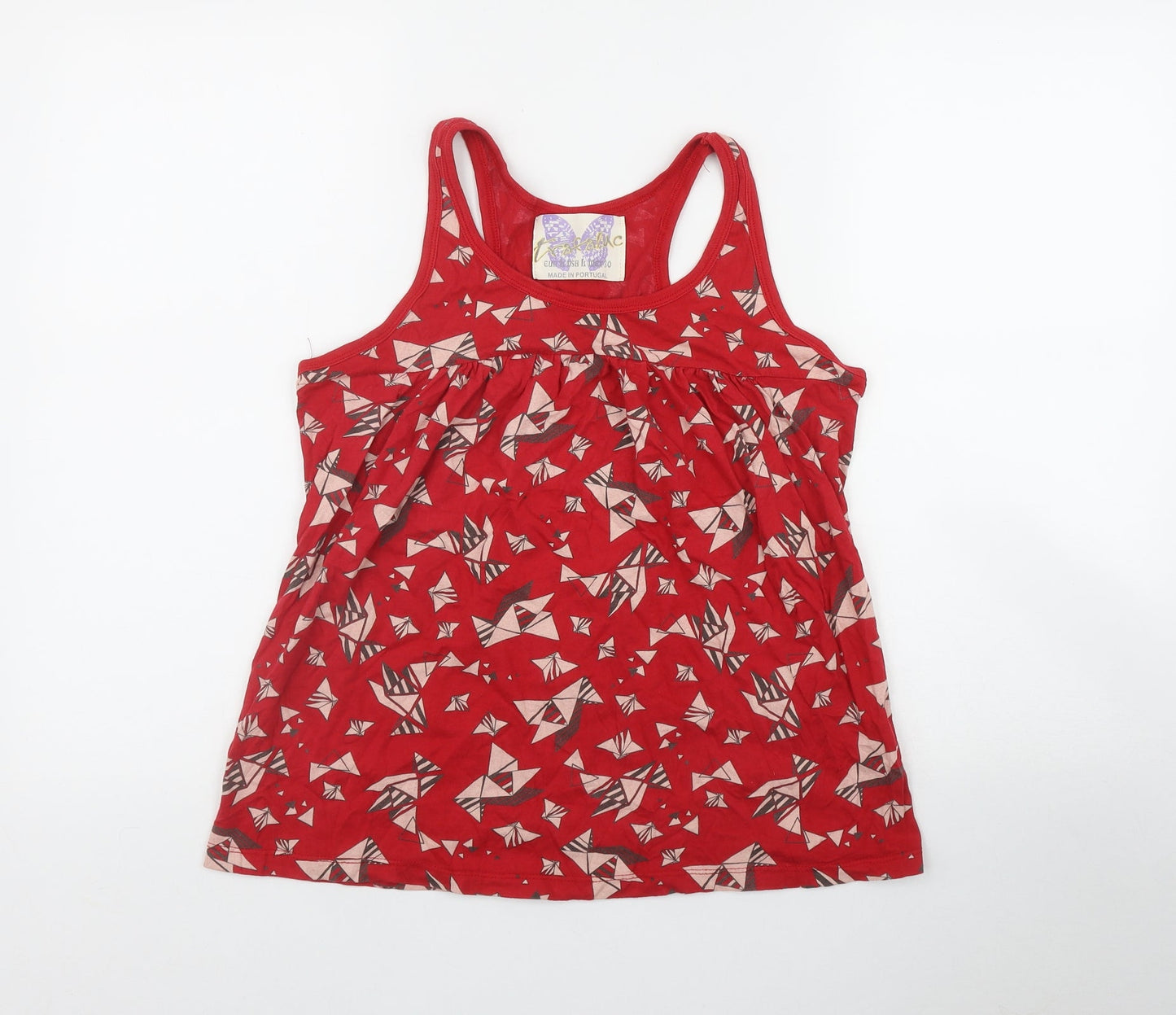 Womens UK Size L Zara Red Basic Tank
