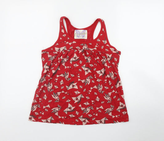 Womens UK Size L Zara Red Basic Tank
