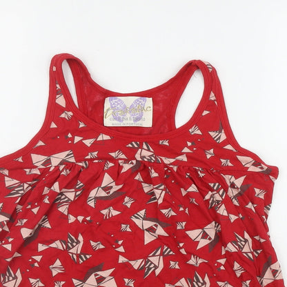Womens UK Size L Zara Red Basic Tank