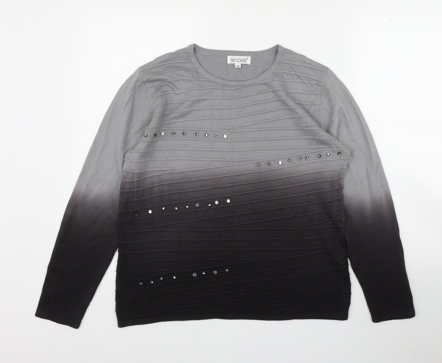 Womens UK Size M Fay Louise Grey Pullover Jumper