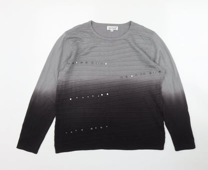 Womens UK Size M Fay Louise Grey Pullover Jumper