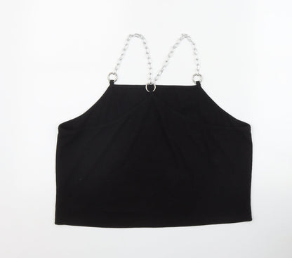 SheIn Womens Black  Polyester Camisole Tank Size 4XL Square Neck