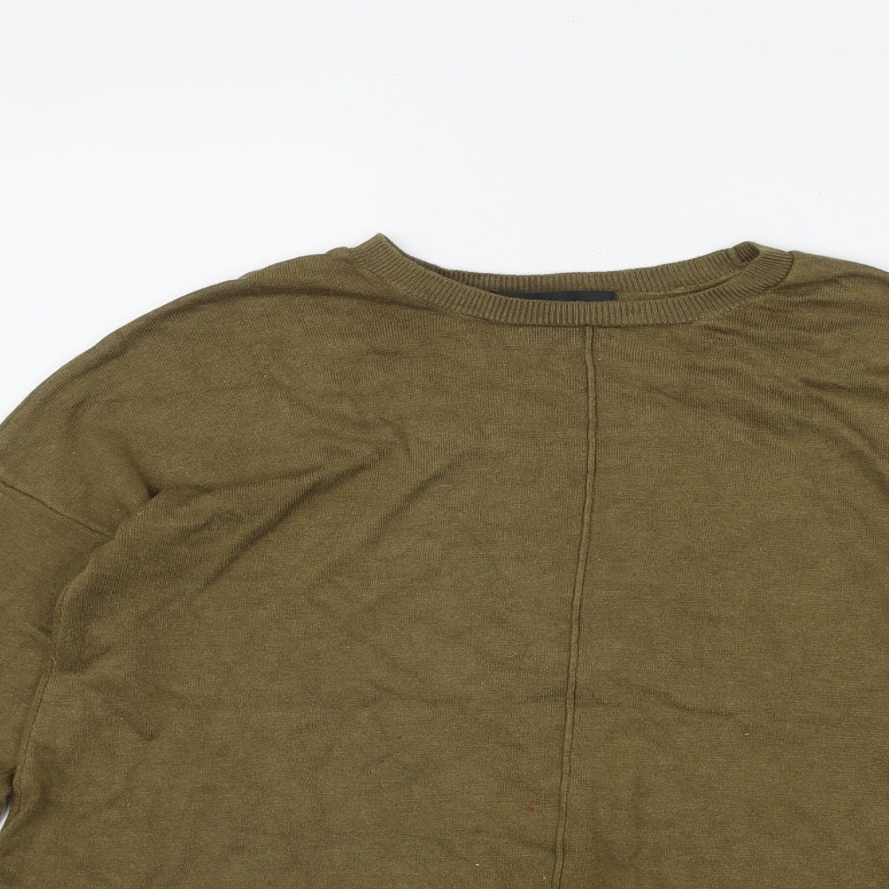 Atmosphere Womens Green Round Neck  Viscose Pullover Jumper Size 14