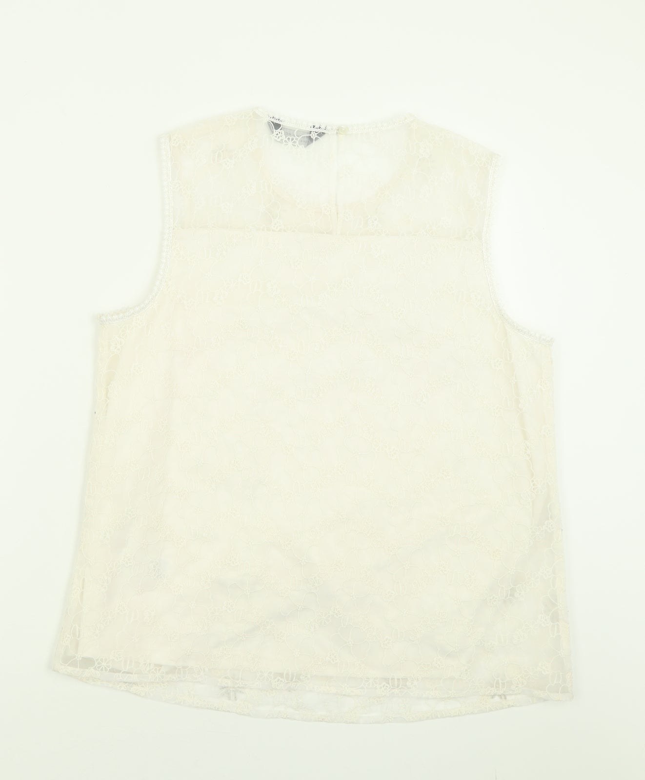 Womens UK Size 14 Dorothy Perkins Ivory Basic Tank