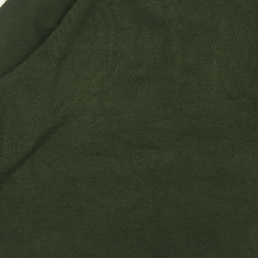 Marks and Spencer Mens Green V-Neck  Acrylic Pullover Jumper Size S