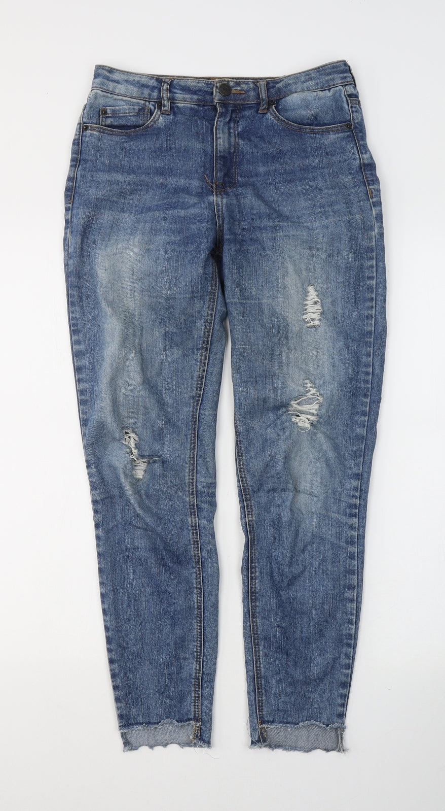 Pull&Bear Womens Black  Cotton Skinny Jeans Size 8 L27 in Regular Button