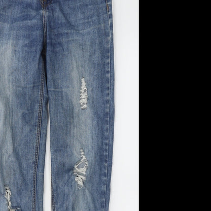 Pull&Bear Womens Black  Cotton Skinny Jeans Size 8 L27 in Regular Button