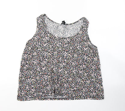 Womens UK Size 12 New Look Multicoloured Cropped Tank
