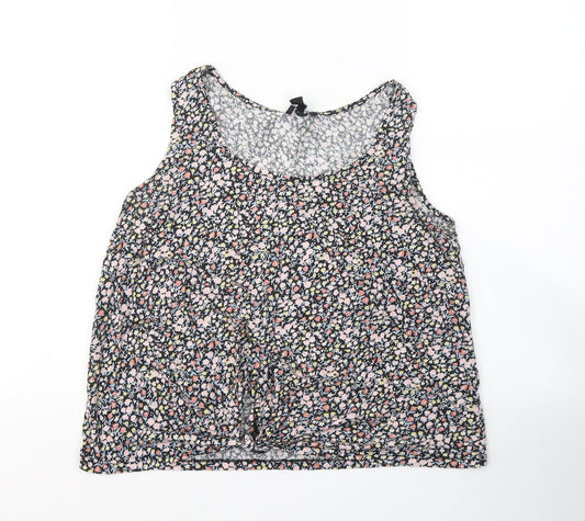 Womens UK Size 12 New Look Multicoloured Cropped Tank