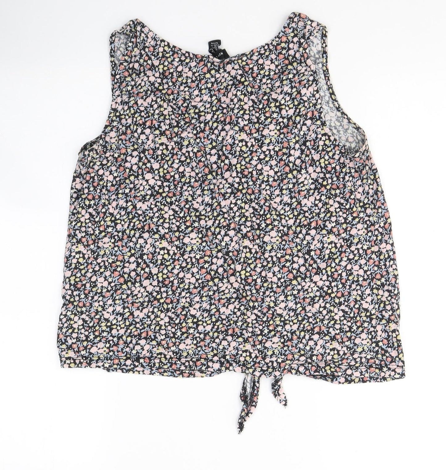 Womens UK Size 12 New Look Multicoloured Cropped Tank