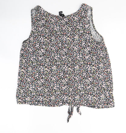 Womens UK Size 12 New Look Multicoloured Cropped Tank