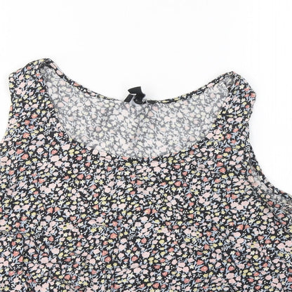 Womens UK Size 12 New Look Multicoloured Cropped Tank