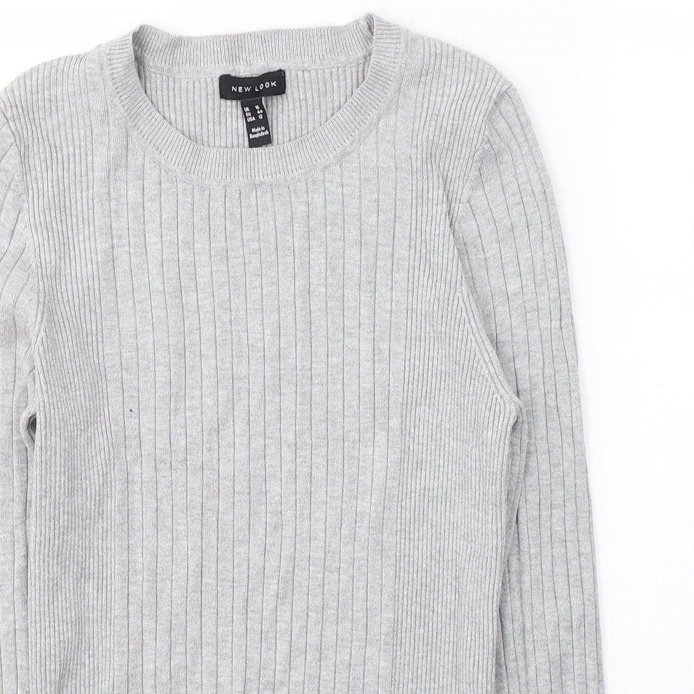 Womens UK Size 16 New Look Grey Pullover Jumper