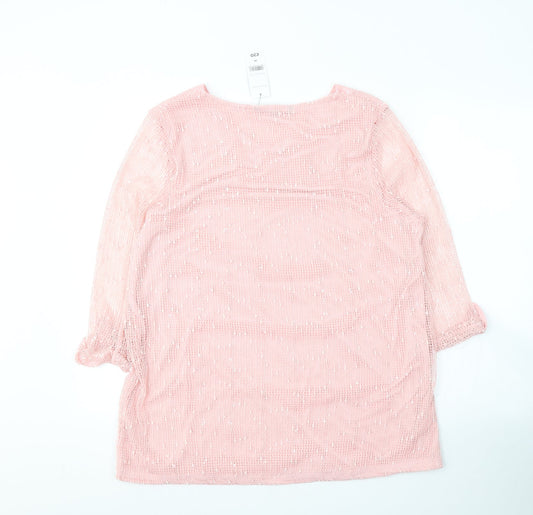 Womens UK Size 16 Bonmarché Pink Pullover Jumper
