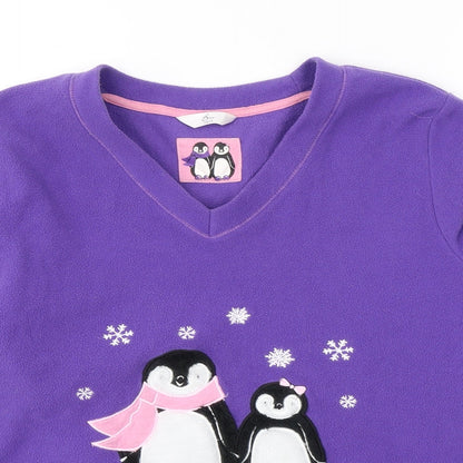 Bonmarché Womens Purple  Polyester Pullover Sweatshirt Size 12  Pullover - PENGUINS