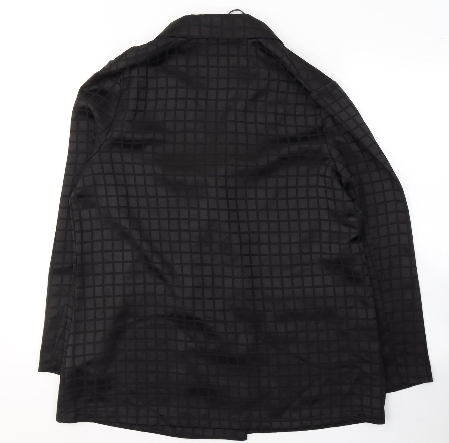 Primark Womens Black Geometric Polyester Jacket Blazer Size 14