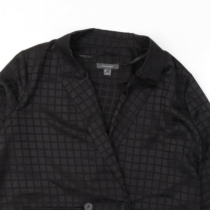 Primark Womens Black Geometric Polyester Jacket Blazer Size 14