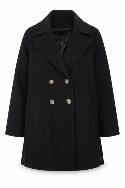 Womens UK Size 4 ASOS Black Pea Coat